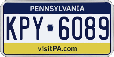 PA license plate KPY6089