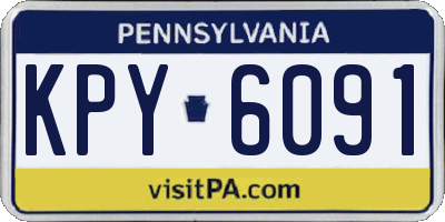 PA license plate KPY6091