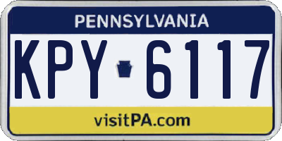 PA license plate KPY6117