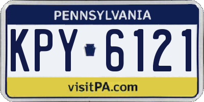 PA license plate KPY6121