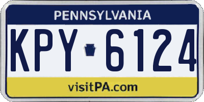 PA license plate KPY6124