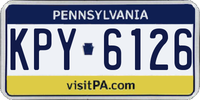 PA license plate KPY6126