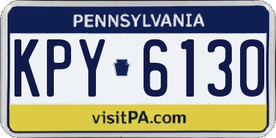 PA license plate KPY6130