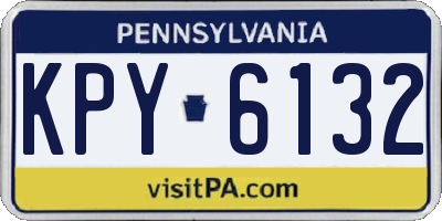 PA license plate KPY6132