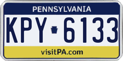 PA license plate KPY6133