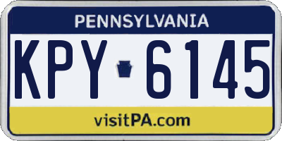 PA license plate KPY6145