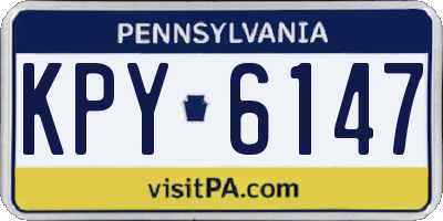 PA license plate KPY6147