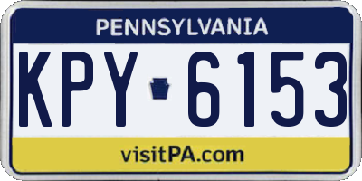 PA license plate KPY6153