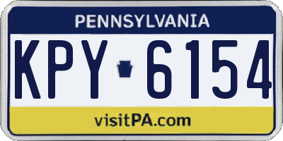 PA license plate KPY6154