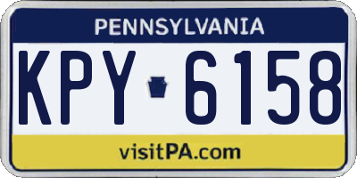 PA license plate KPY6158