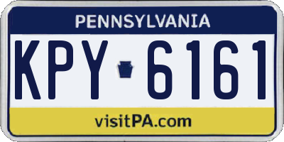 PA license plate KPY6161