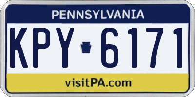 PA license plate KPY6171