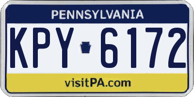 PA license plate KPY6172