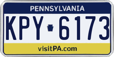 PA license plate KPY6173