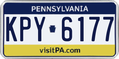 PA license plate KPY6177