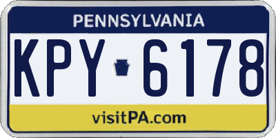 PA license plate KPY6178