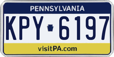 PA license plate KPY6197