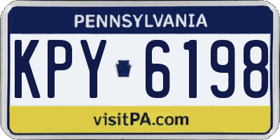 PA license plate KPY6198