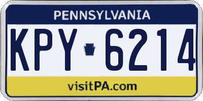 PA license plate KPY6214