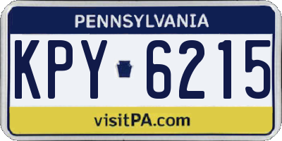 PA license plate KPY6215