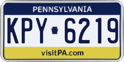 PA license plate KPY6219