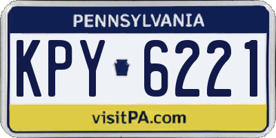 PA license plate KPY6221