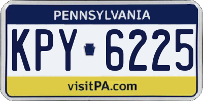 PA license plate KPY6225
