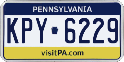 PA license plate KPY6229