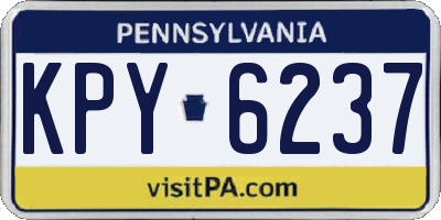 PA license plate KPY6237