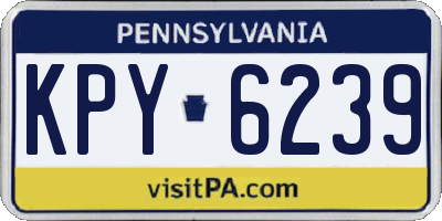 PA license plate KPY6239