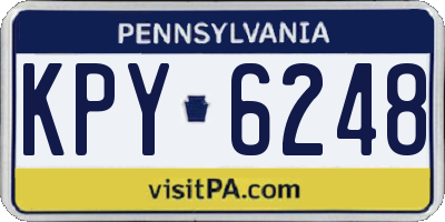 PA license plate KPY6248