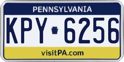 PA license plate KPY6256