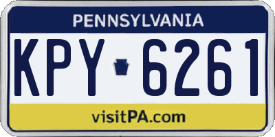 PA license plate KPY6261