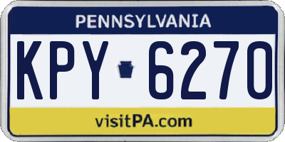 PA license plate KPY6270