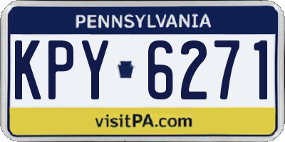 PA license plate KPY6271