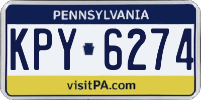 PA license plate KPY6274