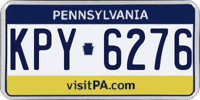 PA license plate KPY6276