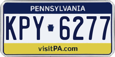 PA license plate KPY6277