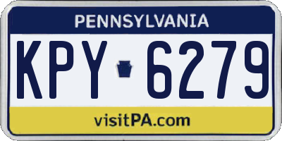 PA license plate KPY6279