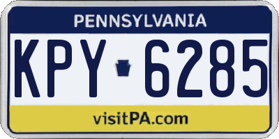 PA license plate KPY6285