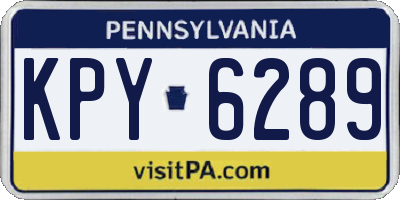 PA license plate KPY6289