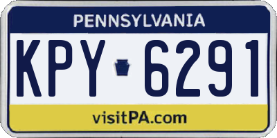 PA license plate KPY6291
