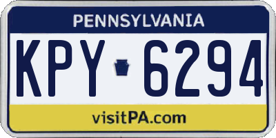 PA license plate KPY6294