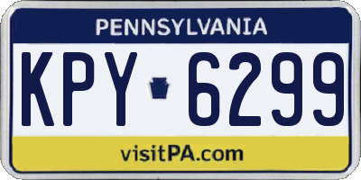 PA license plate KPY6299