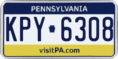 PA license plate KPY6308