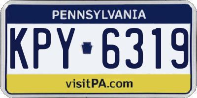 PA license plate KPY6319