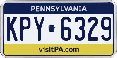 PA license plate KPY6329