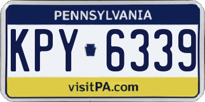 PA license plate KPY6339