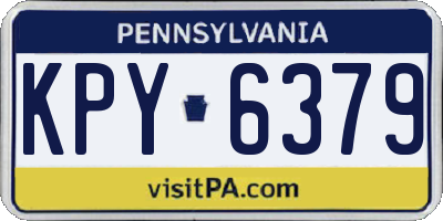 PA license plate KPY6379