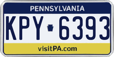 PA license plate KPY6393